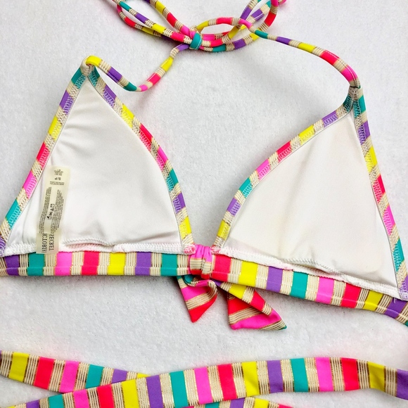 Victoria's Secret Multicolored Bikini Halter Top - Picture 2 of 5